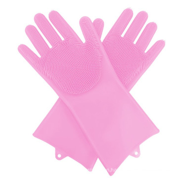 Household Washing Up Gloves Silicone Scrubber Gloves